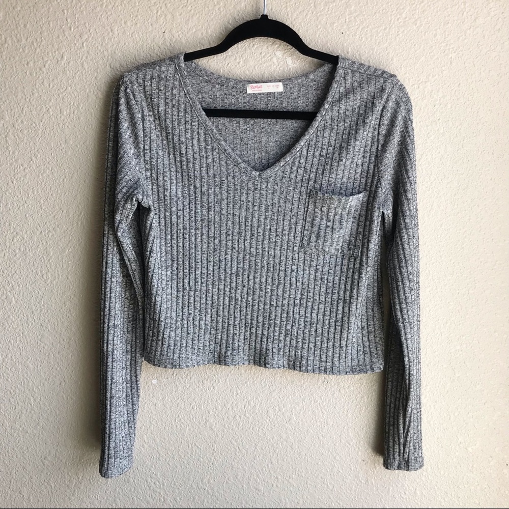 Long Sleeve Crop Top.